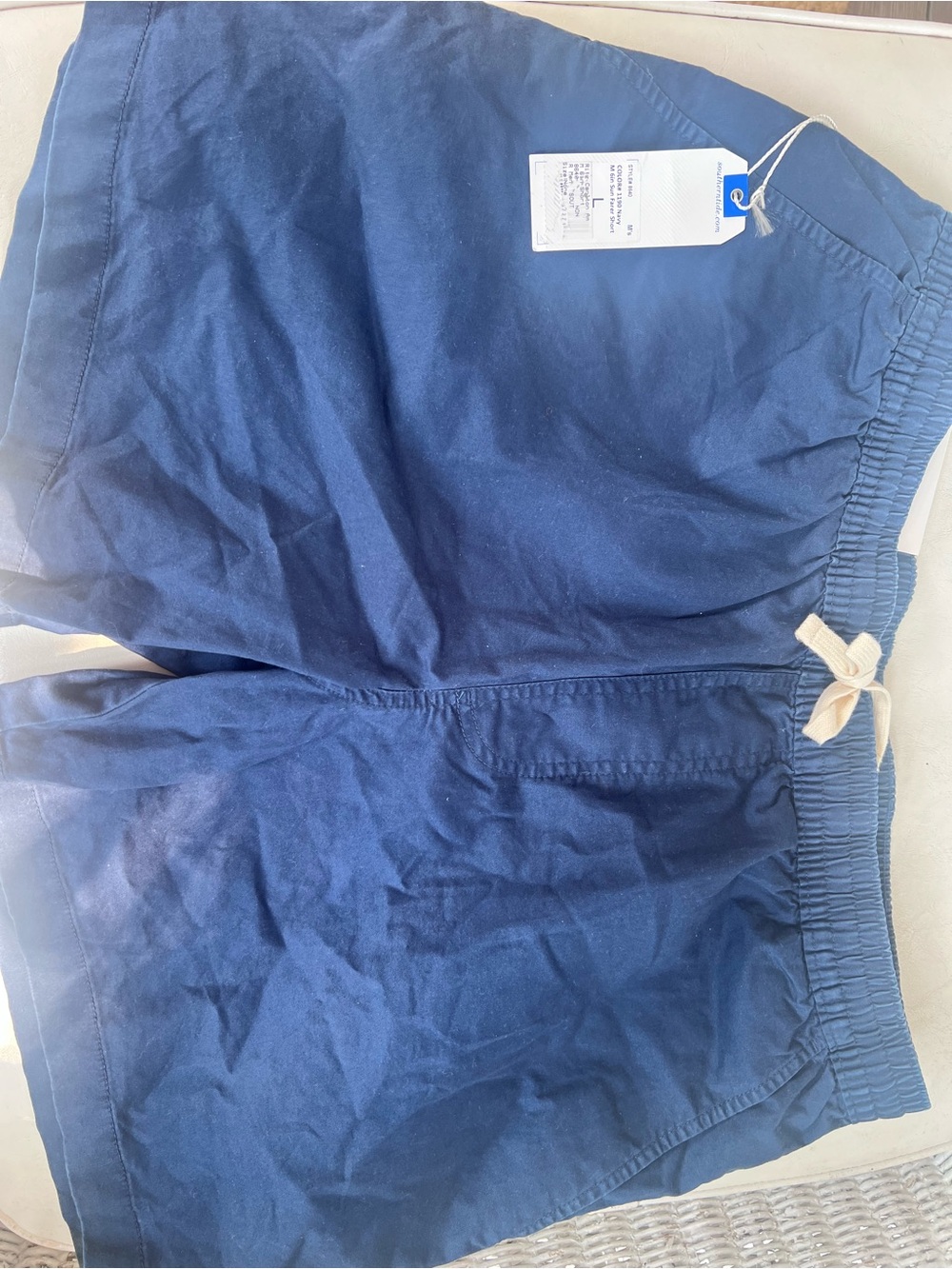 Southern Tide Navy Blue Elastic-Waist Drawstring Shorts